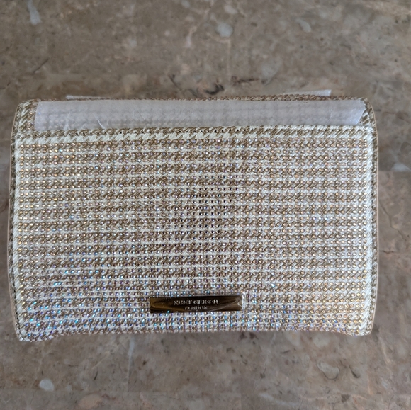 Kurt Geiger London Shoredicht Bow Wallet Beige Comb Shoulder Rightstone Bag New - Picture 14 of 14